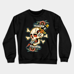 Skull Dagger traditional tattoo Crewneck Sweatshirt